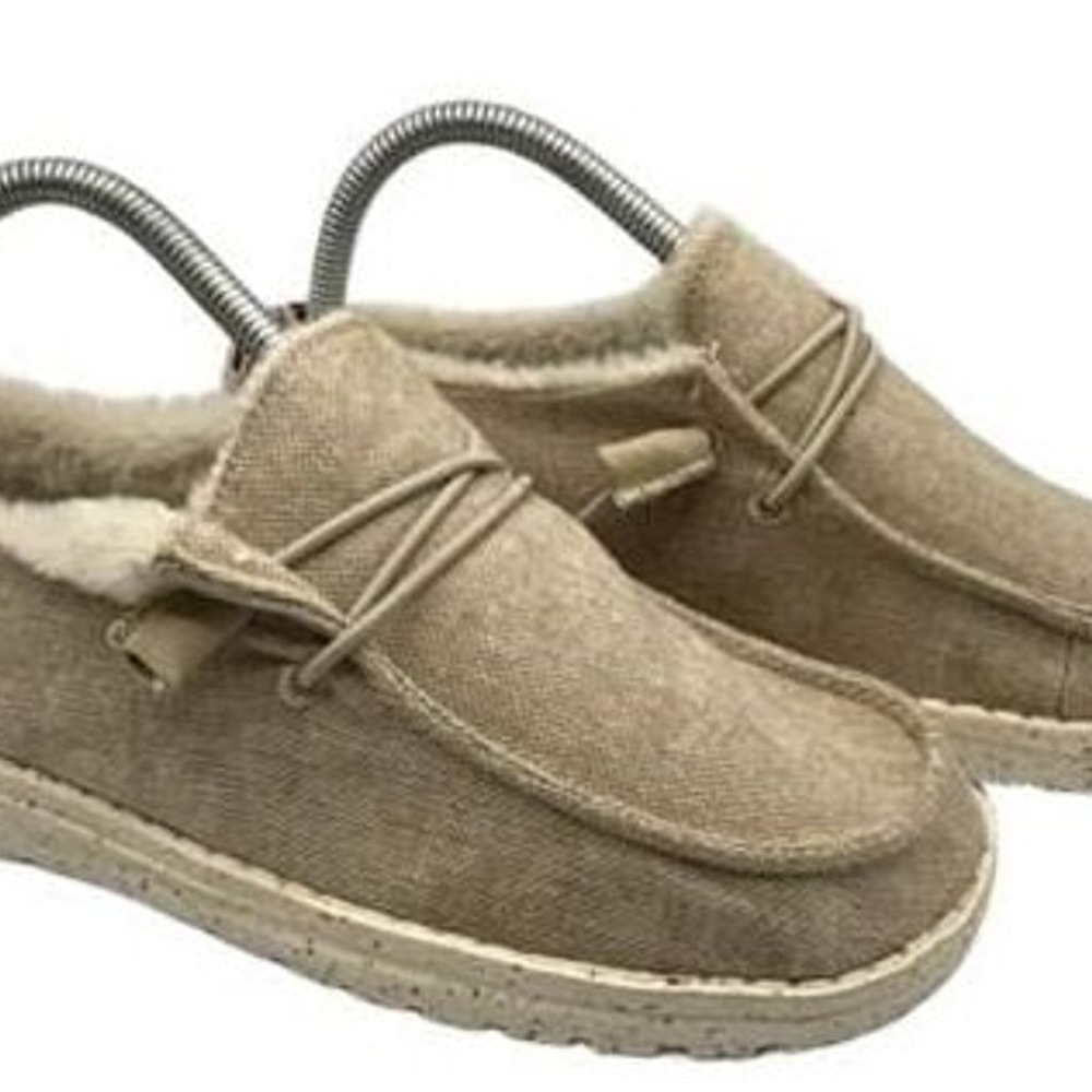 Hey Dude Women's Wendy Funk Wool Beige Slip-On Shoes